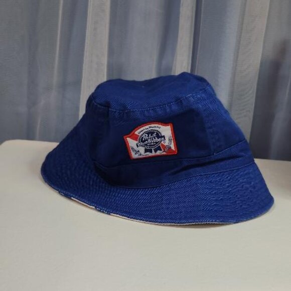 Other - Official Pabst Blue Ribbon PBR Logo Reversible Bucket Hat